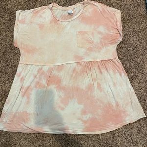 Pink tie dye maternity top XL